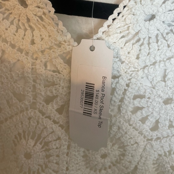 NWT Central Park West Bianca Poof Sleeve Top- Bride/Bridal - Picture 3 of 4